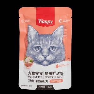 پوچ گربه ونپی با طعم مرغ و ماهی کاد سفارش چین Wanpy Cat Pouch وزن 80 گرم