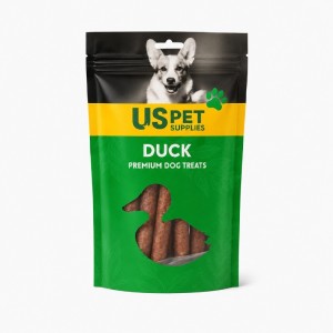 تشویقی سگ یو اس پت با طعم اردک و شیر مدل استیکی USPet Duck & Milk Sticks وزن 100 گرم