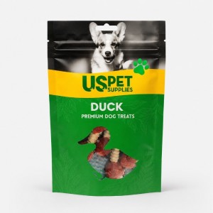 تشویقی سگ یو اس پت اردک و برنج مدل دمبلی USPet Duck & Rice Denta Fun Chewing Dumbbels وزن 100 گرم