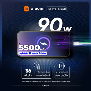 گوشی موبایل شیائومی مدل 15T Pro دو سیم کارت ظرفیت 1 ترابایت و رم 12 گیگابایت