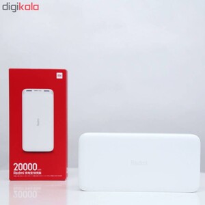 شارژر همراه شیائومی مدل Redmi ظرفیت 20000 میلی آمپرساعت به همراه کابل تبدیل microUSB