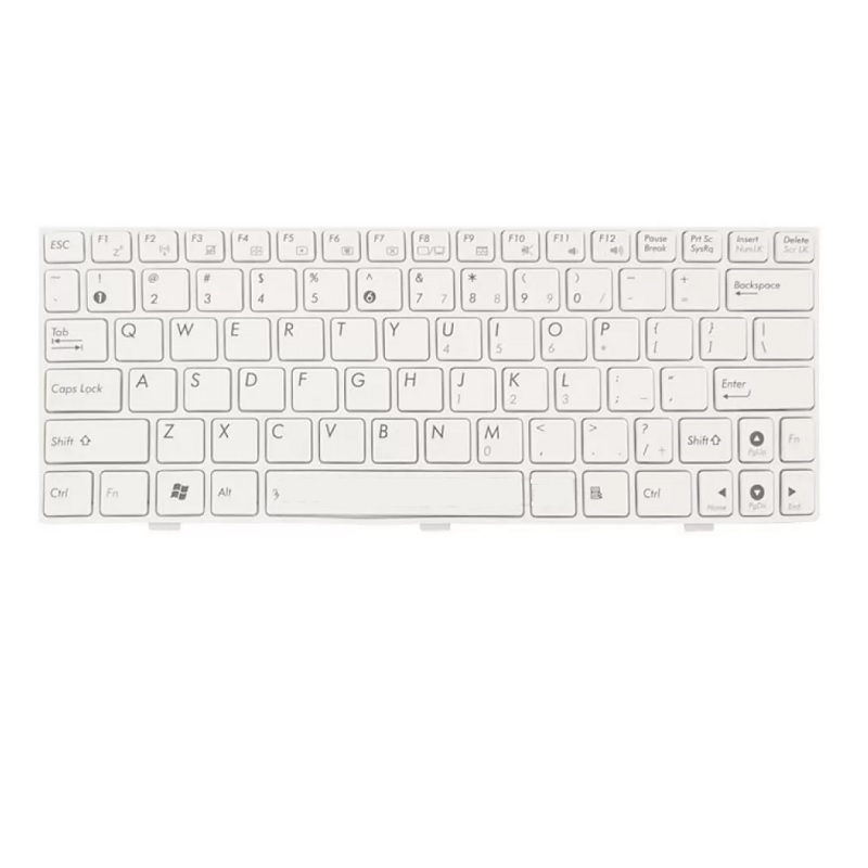 کیبرد لپ تاپ ایسوس Eee PC 1004-1005 سفید-با فریم فلت پهن