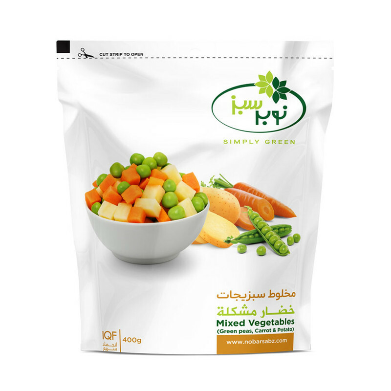 مخلوط سبزیجات منجمد نوبر سبز - 400 گرم