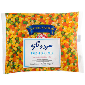مخلوط سبزیجات منجمد سرد و تازه مقدار 400 گرم