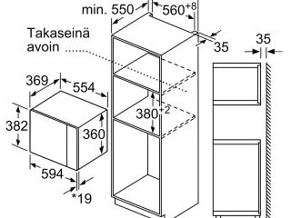 مایکروویو توکار بوش سری 6 مشکی مدل  BFL554MB0