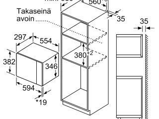 مایکروویو توکار بوش سری 6 مشکی مدل BFL524MB0