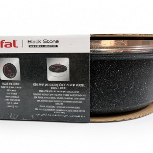 تابه درب‌دار تفال مدل Black Stone سایز ۲۴ سانتی‌متر کد G2813223