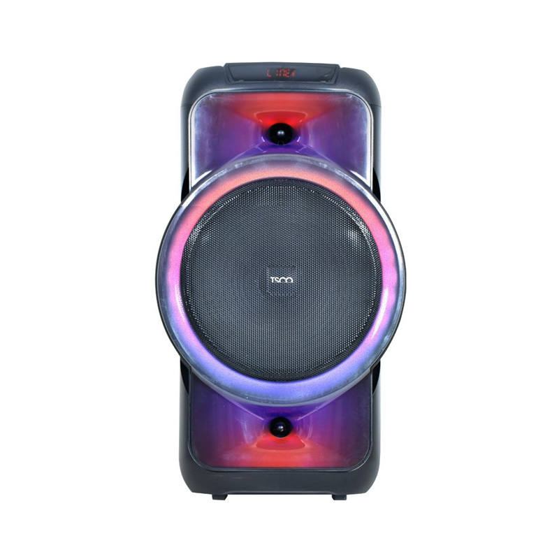 اسپیکر چمدانی بلوتوثی رم و فلش خور تسکو مدل TS 1902 به همراه میکروفون و ریموت کنترل
