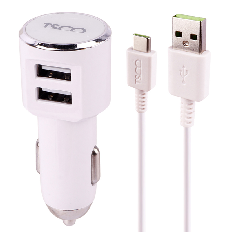 شارژر فندکی تسکو مدل TCG 29 به همراه کابل Type-C