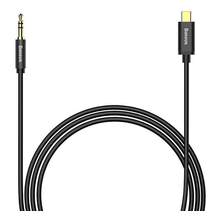 کابل تبدیل USB-C به جک 3.5 میلیمتری باسئوس مدل CAM01-M01-BA طول 1.2 متر