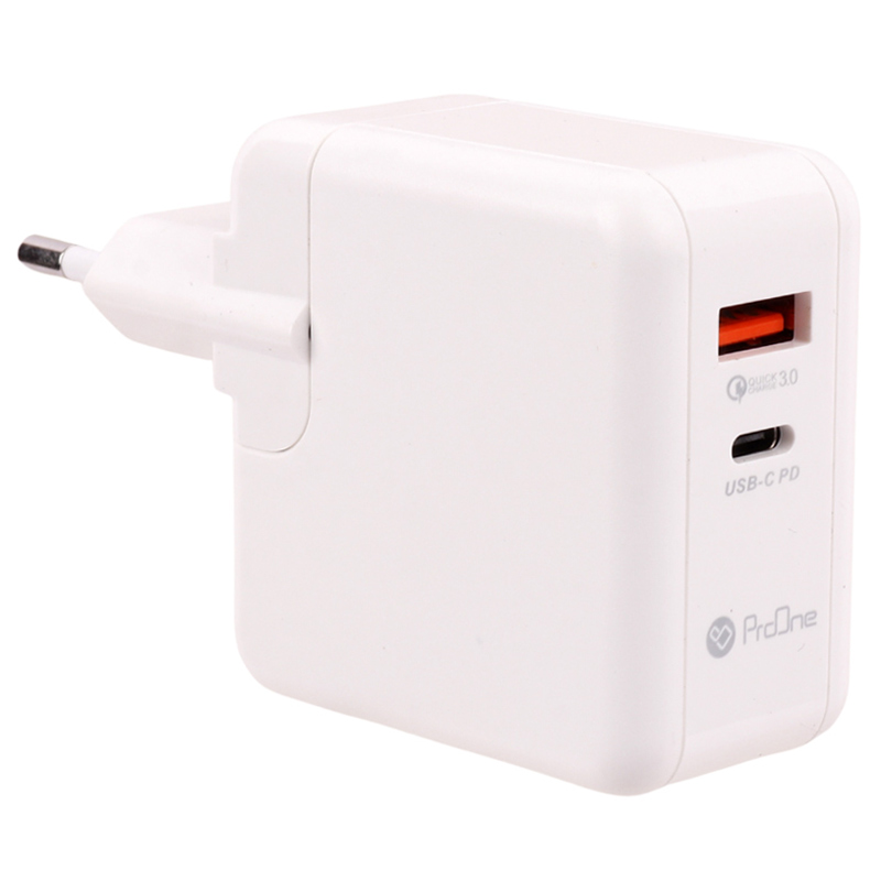 شارژر دیواری فست شارژ پرووان مدل PWC535 3A QC3.0 PD 45W