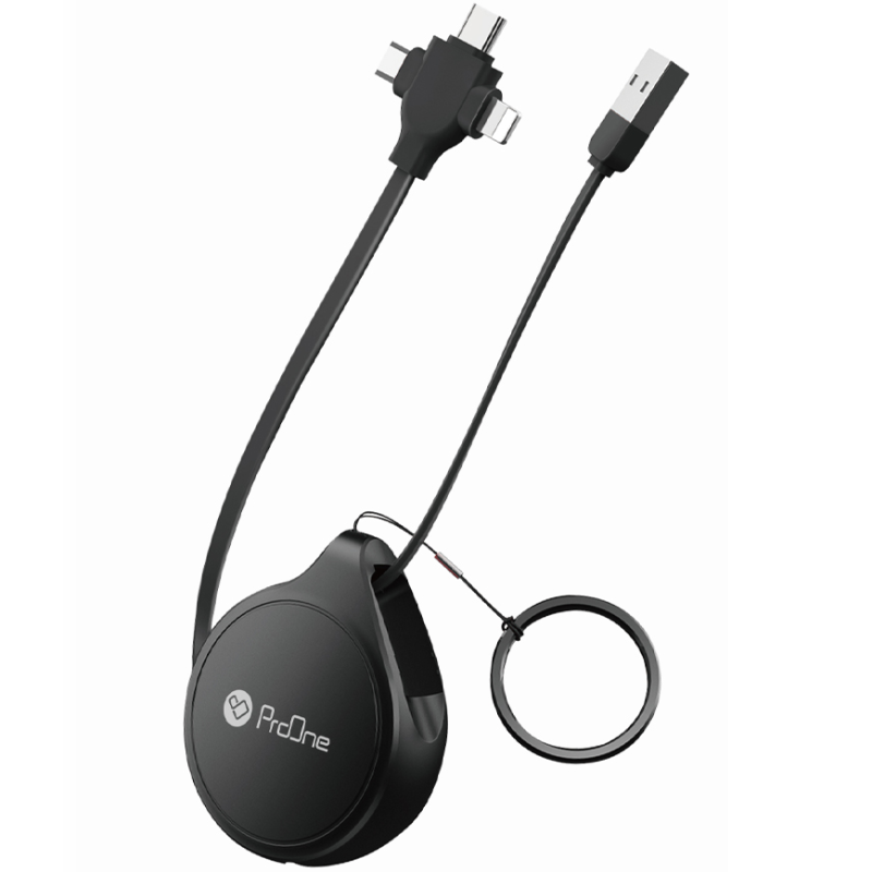 کابل تبدیل USB به USB-C / microUSB / لایتنینگ پرووان مدل PCC108R طول 1 متر
