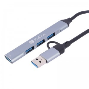 هاب Type-C/USB3.0 4Port پرووان مدل PHU590