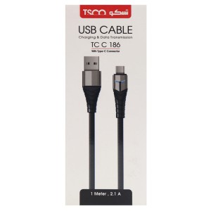 قیمت کابل تبدیل USB به USB-C تسکو مدل TC C186 طول 1 متر‎
