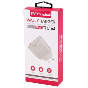 قیمت کلگی شارژر تسکو مدل TTC 64 به همراه کابل USB-C