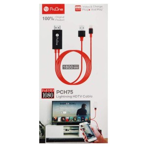 کابل تبدیل لایتنینگ به HDMI پرووان مدل PCH75 طول 1.8 متر