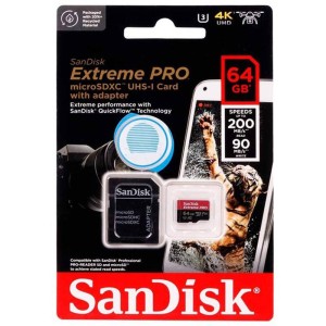 قیمت کارت حافظه SDSQXCU سن دیسک مدل Extreme Pro 4K استاندارد UHS-I سرعت 200MBps ظرفیت 64 گیگابایت