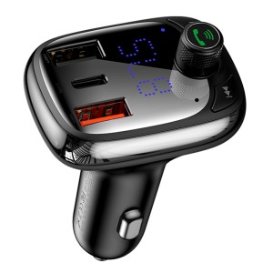 شارژر فندکی + FM Player بلوتوثی باسئوس مدل CCTM-B01