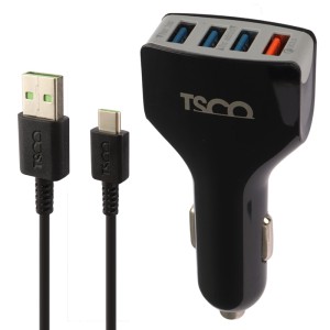 شارژر فندکی فست شارژ تسکو مدل TCG 20 3A QC3.0 PD 18W به همراه کابل Type-C