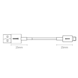 کابل فست شارژ پاوربانکی تبدیل USB به لایتنینگ باسئوس مدل Calys-02 2.4A طول 0.25 متر