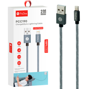 کابل تبدیل USB به لایتنینگ پرووان مدل PCC190 طول 2 متر
