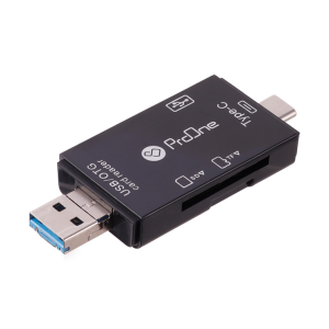 مبدل USB-C/USB/microUSB به SD/USB/TF پرووان مدل PCO03