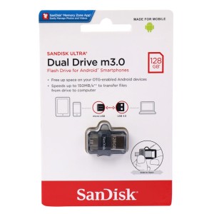 فلش مموری سن دیسک مدل Ultra Dual Drive M3.0 ظرفیت 128 گیگابایت