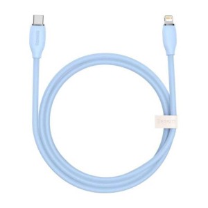 کابل تبدیل فست شارژ USB-C به لایتنینگ باسئوس مدل Jelly Liquid Silica Gel CAGD02010 20W 2.4A طول 2 متر