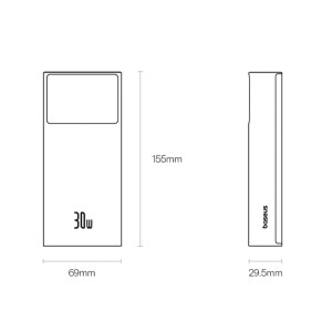 پاوربانک فست شارژ باسئوس مدل Star-Lord P10022904 PD 30W ظرفیت 20000 میلی آمپر ساعت