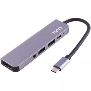 هاب USB 3.0/HDMI/AUX/Type-C PD To Type-C تسکو مدل THU 1160