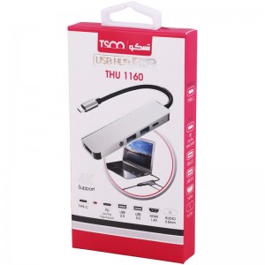 هاب USB 3.0/HDMI/AUX/Type-C PD To Type-C تسکو مدل THU 1160