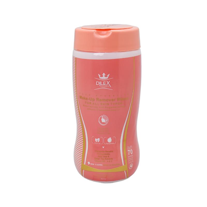 دستمال مرطوب استوانه‌ای پاک‌کننده آرایش 70 عددی