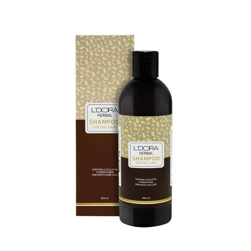 شامپو گیاهی مناسب موهای چرب برند الدورا  300 میلی‌لیتر HERBAL SHAMPOO FOR OILY HAIR, 300 ml