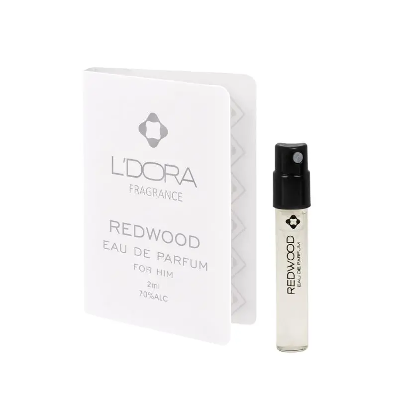 تستر ادوپرفیوم مردانه مدل رد وود (RedWood) برند الدورا حجم 2 میلی لیتر مدل FRAGRANCE REDWOOD EAU DE PARFUM, tester for men
