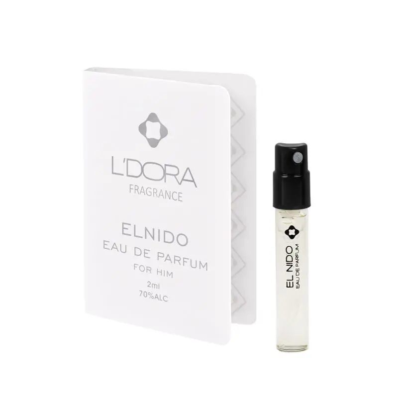 تستر ادوپرفیوم مردانه مدل ال نیدو (EL NIDO) برند الدورا حجم 2 میلی لیتر FRAGRANCE EL NIDO EAU DE PARFUM, tester for men