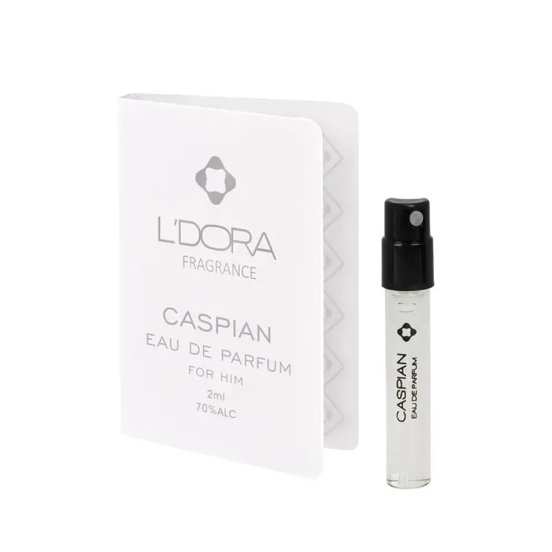 تستر ادوپرفیوم مردانه و زنانه مدل کاسپین (Caspian) برند الدورا حجم 2 میلی لیتر FRAGRANCE CASPIAN EAU DE PARFUM, tester for men