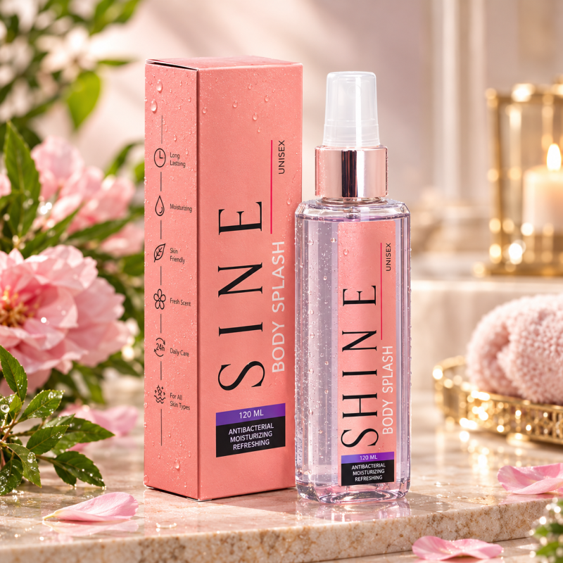 اسپری خوشبوکننده بدن مدل شاین Shine برند پنبه ریز حجم 120 میلی لیتر