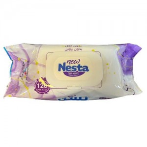 دستمال مرطوب نستا (Nesta) بسته 120 عددی