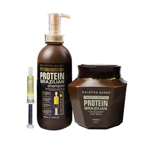 شامپو و ماسک کراتین کوئین مدل پروتئین برزیلین