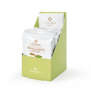 ماسک پودری اسپیرولینا هیدروژلی حاوی مورینگا مدل هربال 12 عددی