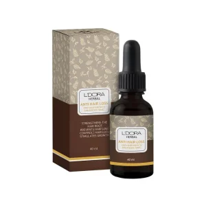 تونیک گیاهی تقویت کننده و ضدریزش موی سر برند الدورا 40 میلی لیتر Herbal Anti Hair Loss and Hair Growth Enhancer Tonic