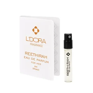 تستر ادوپرفیوم زنانه مدل رتی راه (REETHI RAH) برند الدورا حجم 2 میلی لیتر  FRAGRANCE REETHI RAH EAU DE PARFUM, tester for women