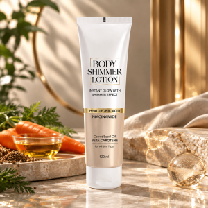 لوسیون براق کننده بدن BODY SHIMMER LOTION برند پنبه ریز حجم 120 میلی لیتر
