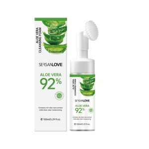 فوم شستشوی صورت براش دار آلوئه ورا مدل سرسان لاو