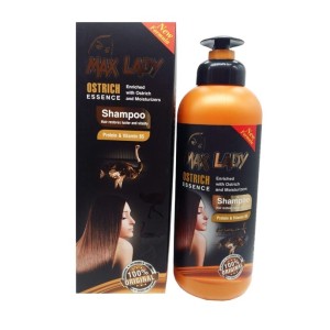 شامپو شتر مرغ حجم دهنده و ضد موخوره مدل مکس لیدی