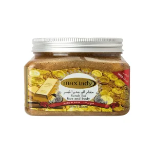 اسکراب شنی لایه بردار پوست طلا مدل مکس لیدی حجم 300 میلی لیتر