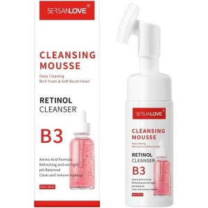 فوم براش دار شستشوی صورت B3 حاوی رتینول مدل سرسان لاو