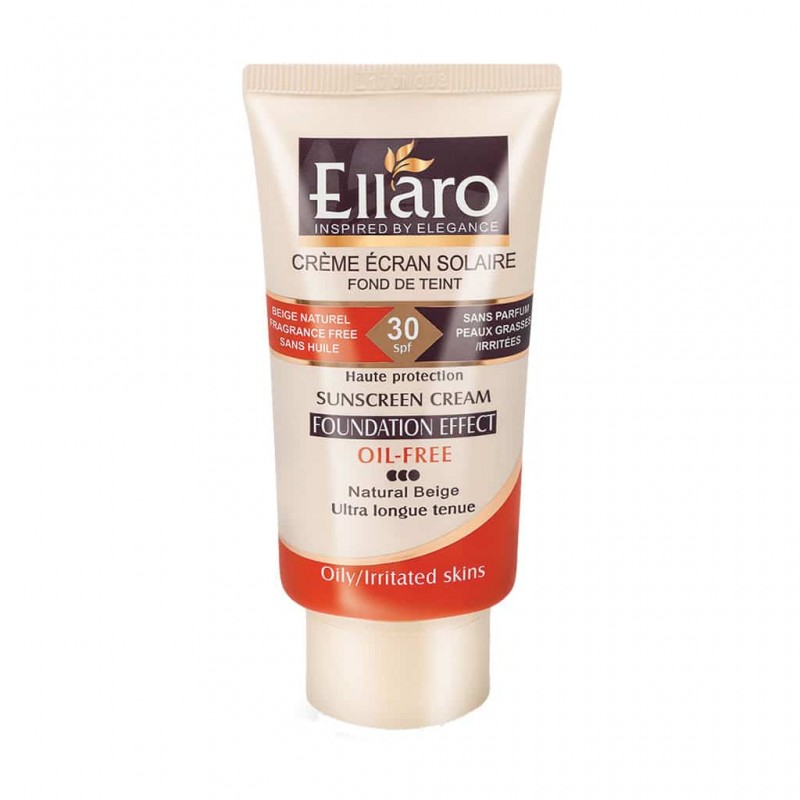کرم ضدآفتاب رنگی SPF30 رنگ طبیعی مناسب پوست چرب الارو