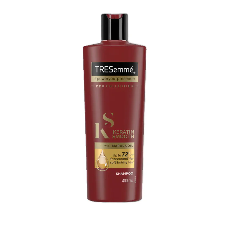 شامپو کراتینه قرمز توت‌فرنگی مناسب موهای آسیب دیده ترزمه حجم 400 میل