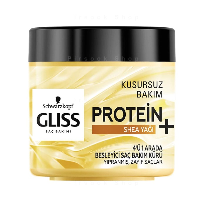 ماسک‌ مو 4 در 1 پروتئین پلاس گلیس زرد حاوی شی باتر